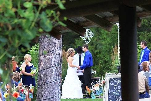 Outdoor wedding ceremony