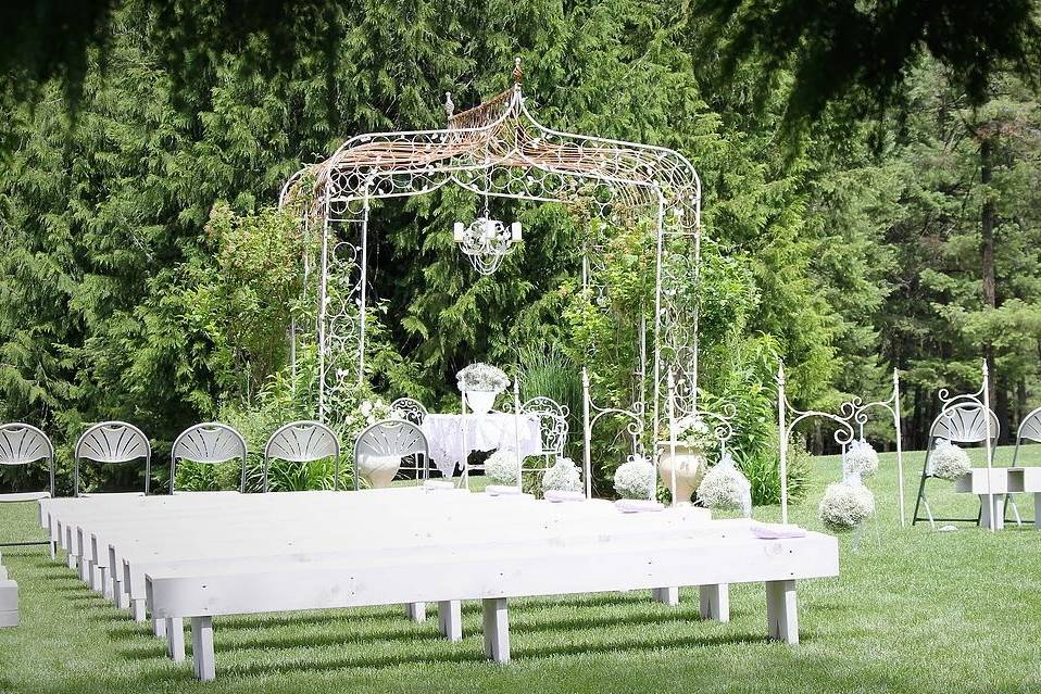 Outdoor wedding ceremony