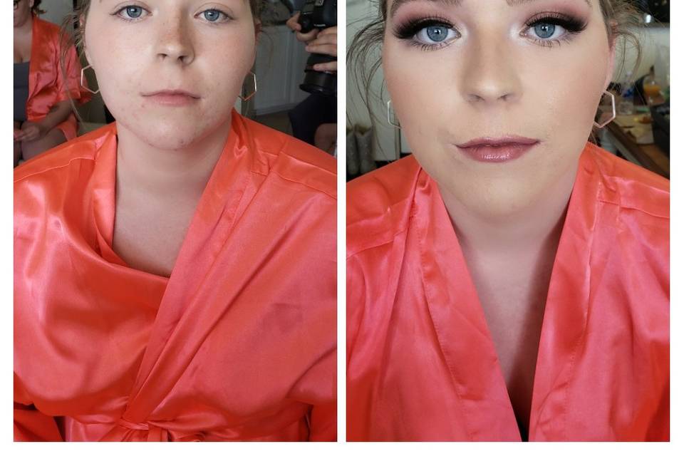 Bridesmaid before and after ma