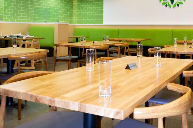 The dining space