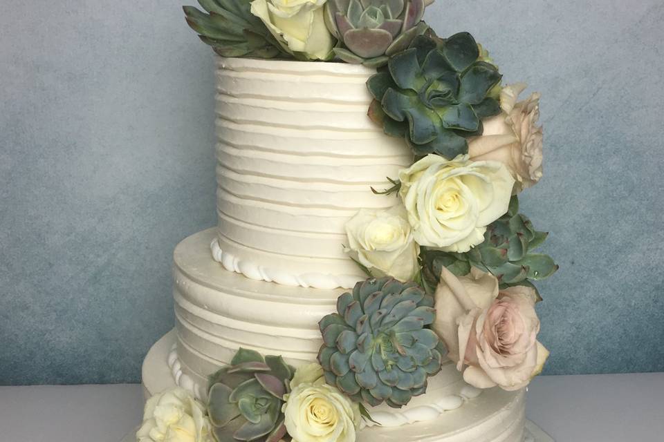 Roses, succulents