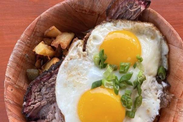 Potato's with meat and eggs