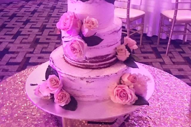Wedding cake with rosette