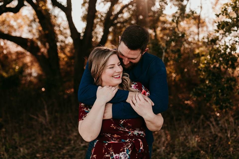 Outdoor engagement session