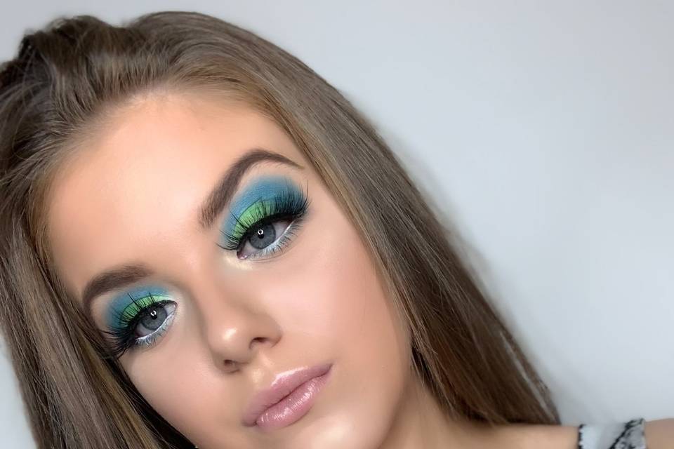 Blue and green glam