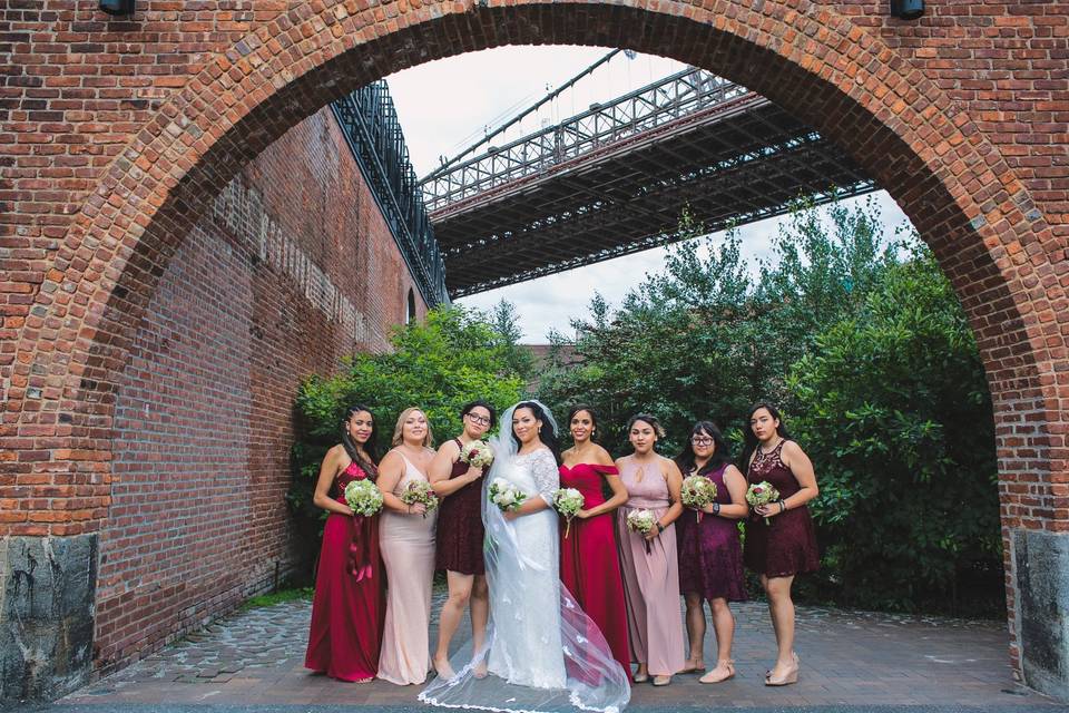 Beautiful bridal party
