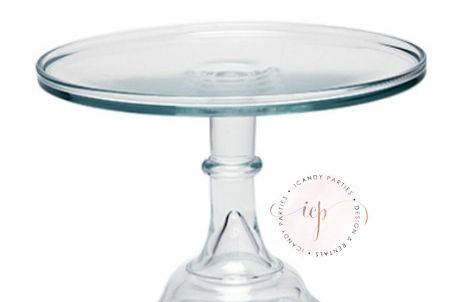Crystal cake stands. Available in 10
