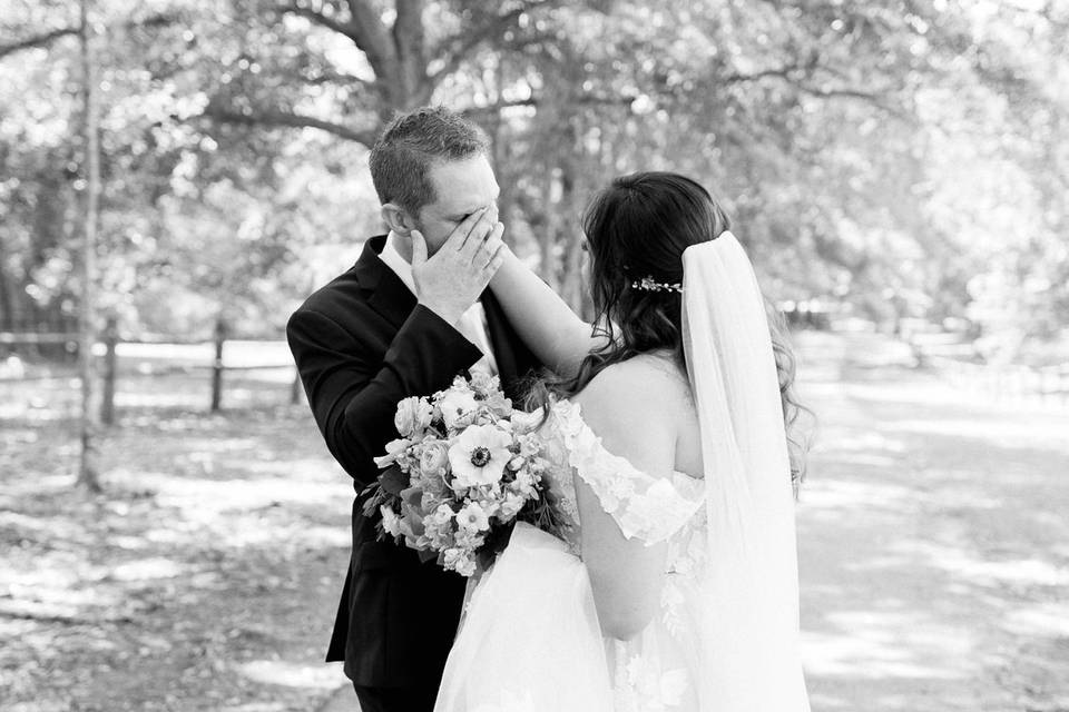 Groom's emotional first look