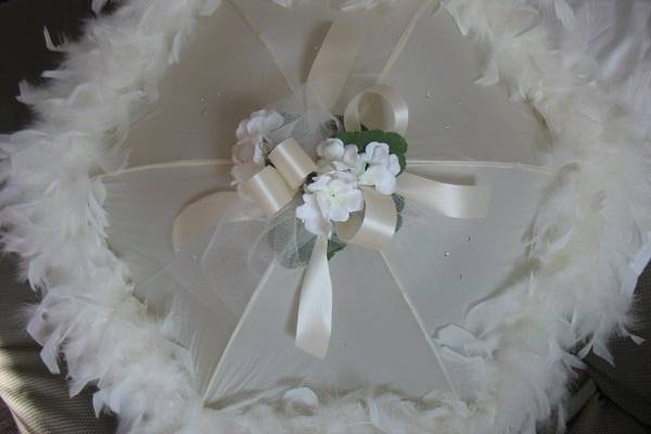 Ivory wedding umbrella