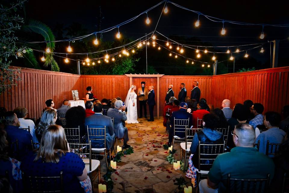 Outdoor wedding ceremony