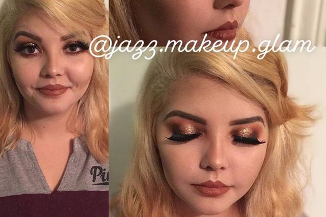 Eye shadow and eyelashes