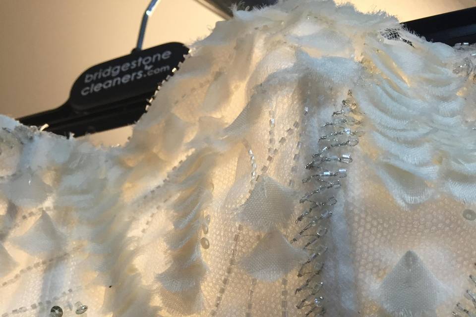 Detailed bodice after cleaning