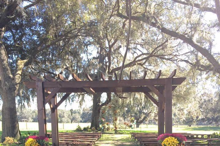 Wedding ceremony area