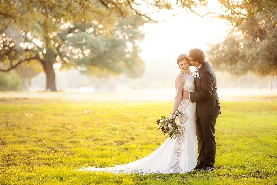 Under the oak trees