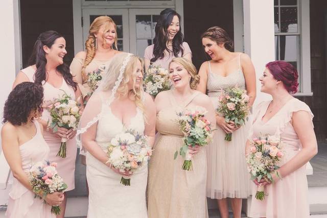 Happy bridesmaids