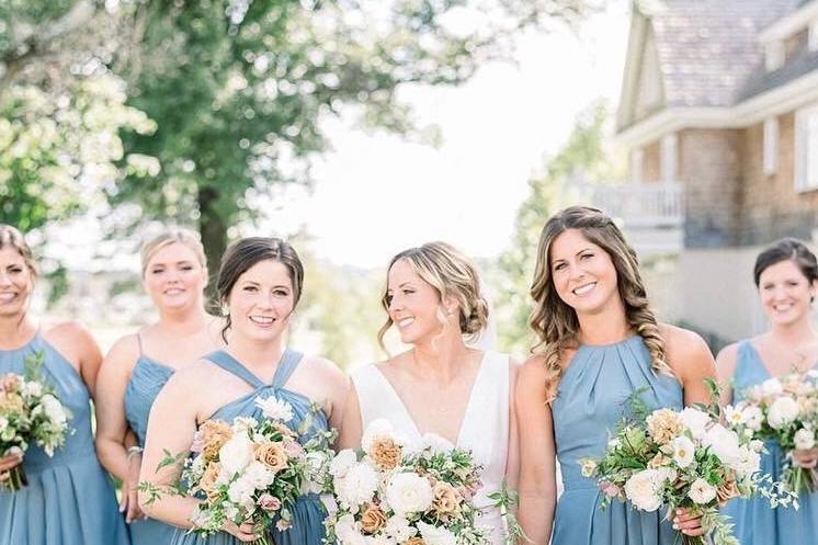 Happy bridesmaids