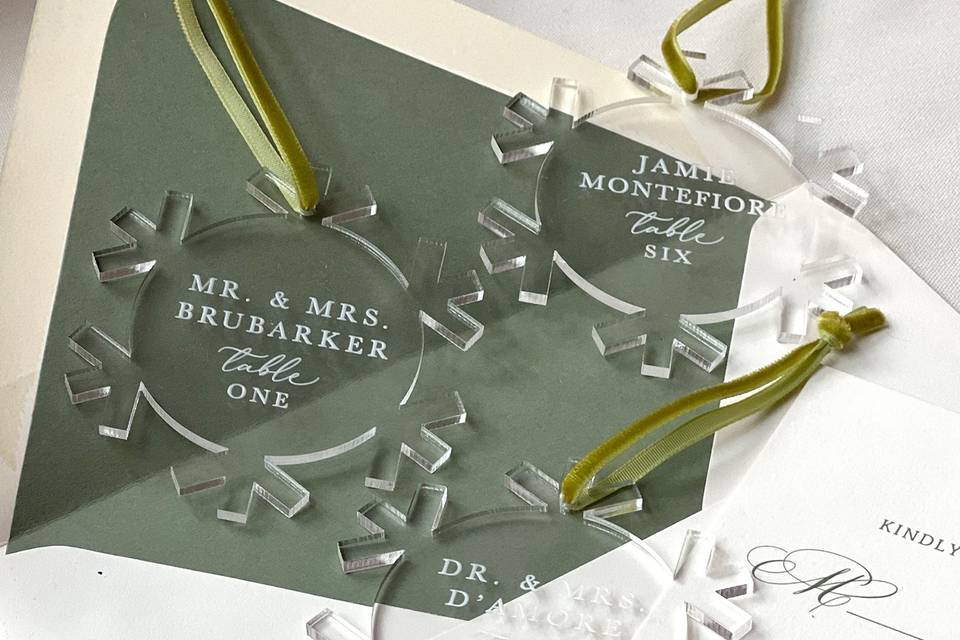 Ornament Favor Place Card