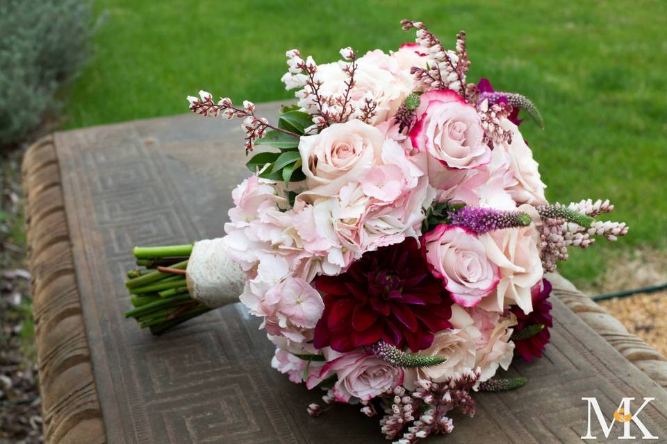 Pink themed bouquet