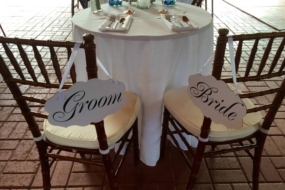 Table for the newlyweds