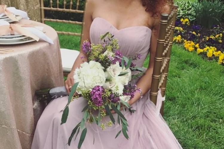 Bride and Bouquet