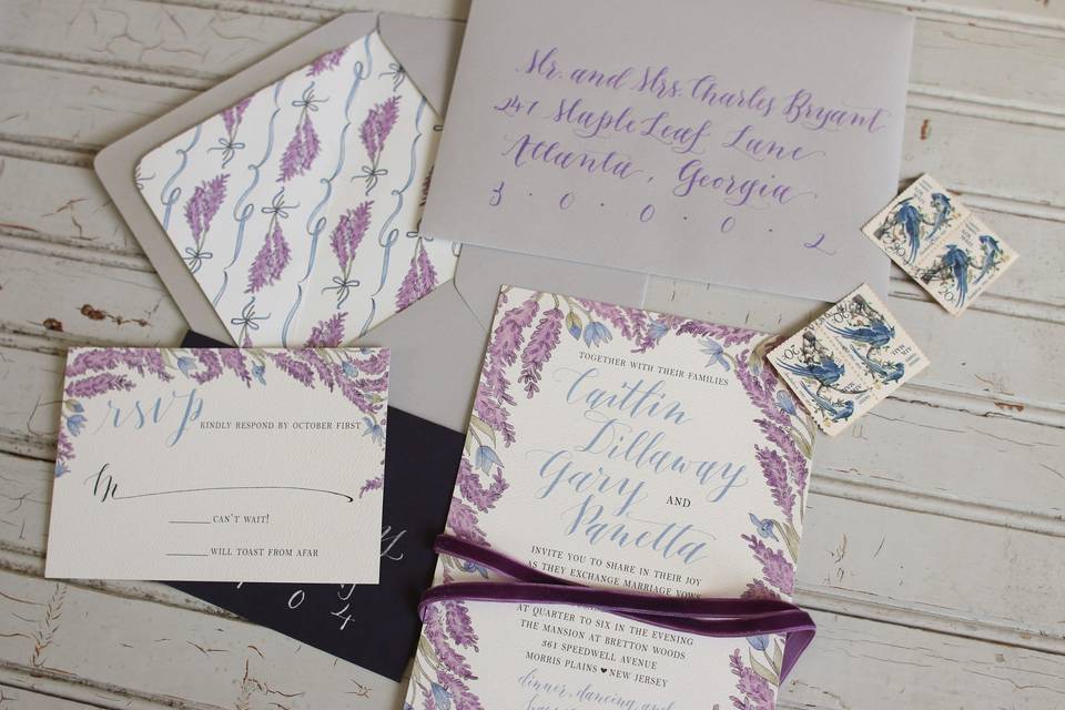 Custom Lavender Wedding Suite