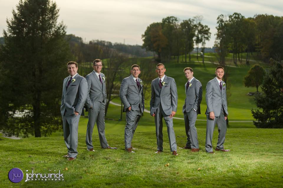 Groom with the groomsmen