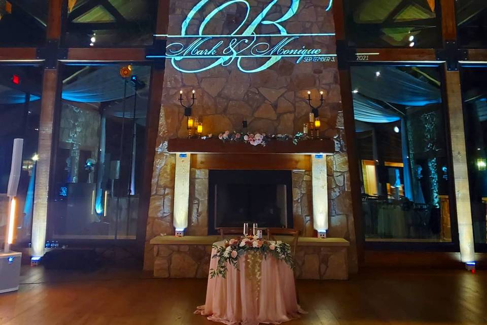 Monogram in lights