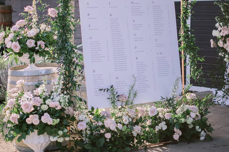 Seating Chart leading to Foyer