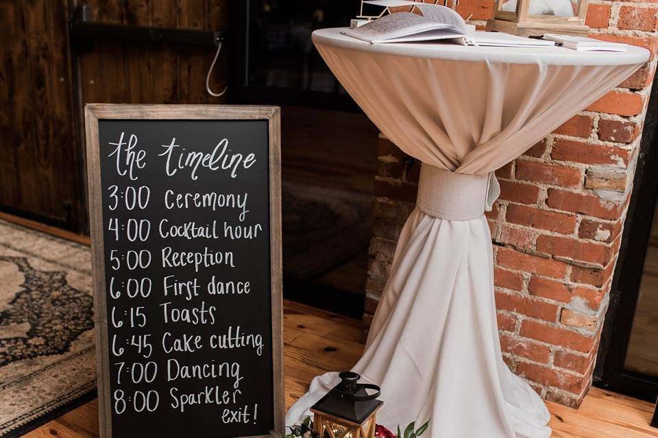 Let us help you decorate your guest book and cocktail tables!