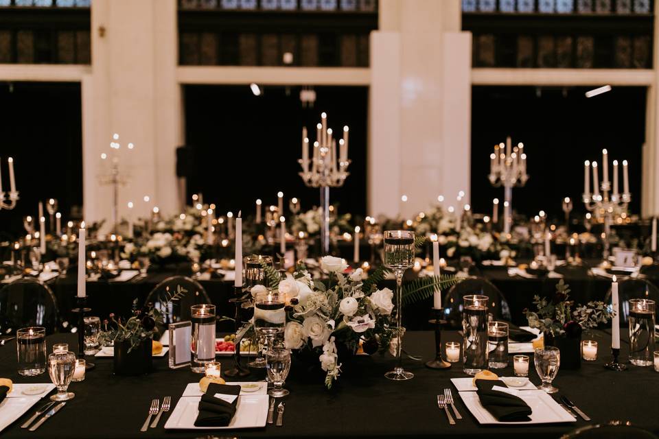 Florals on table