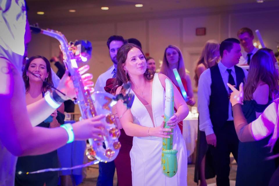 Bride Playing Sax
