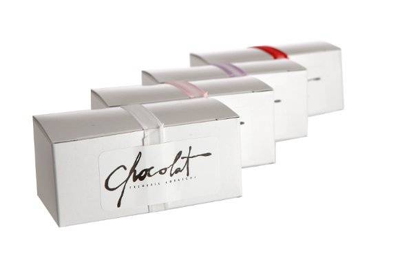 Select two artisan chocolates from our creations in our elegant packaging. If you are looking for something unique, provide us with a ribbon of your choice and we will customize your wedding favors accordingly.