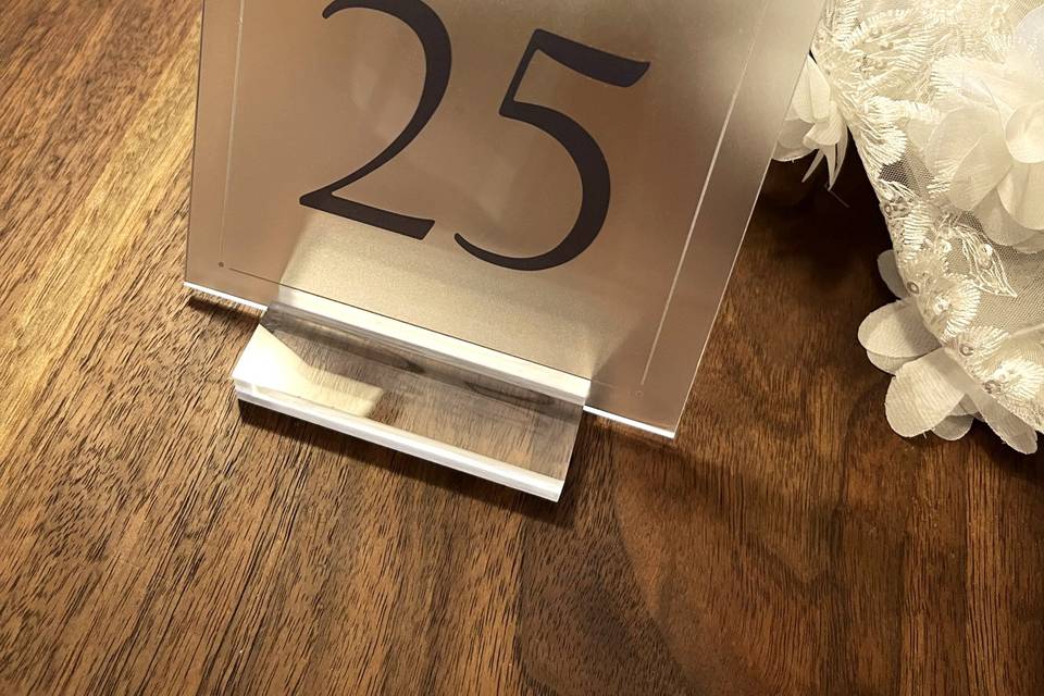 Acrylic Table Number