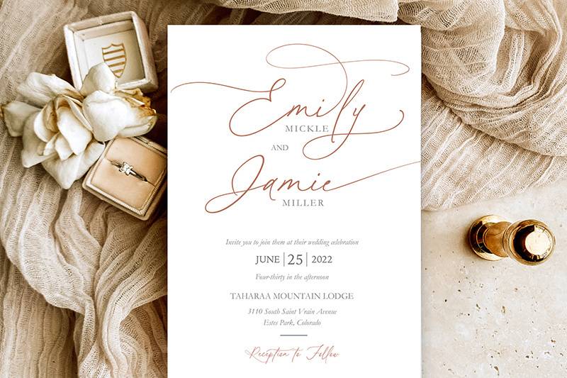 Elegant Typography Invitations