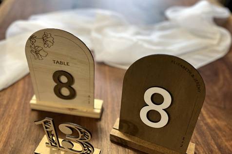 Custom Wood Table Numbers