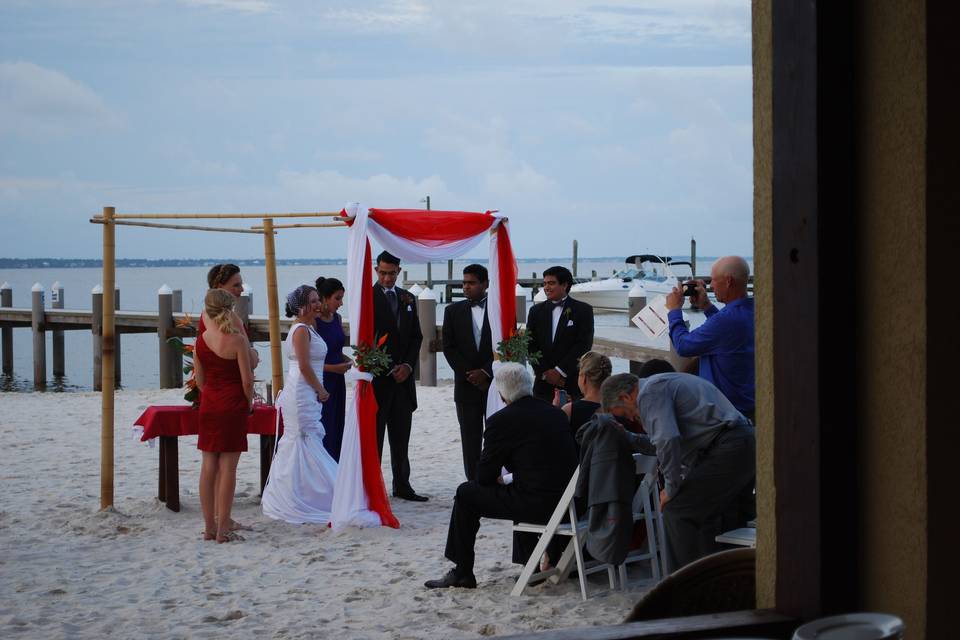 beach wedding ceremony music provided