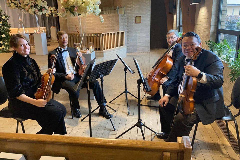 String quartet at a wedding