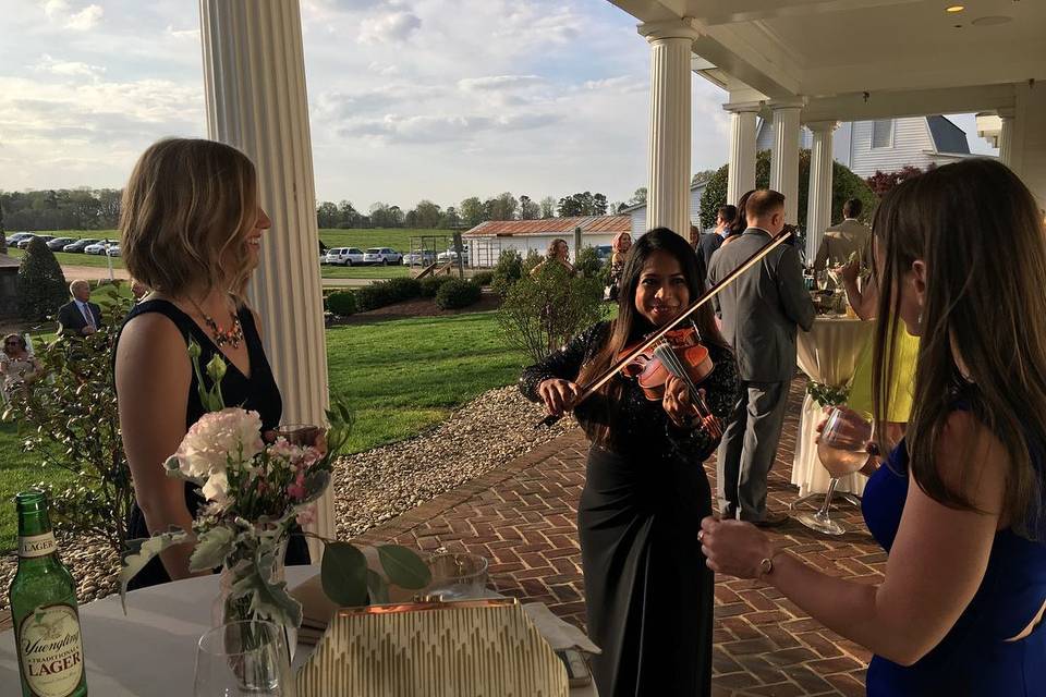 Serenading guests