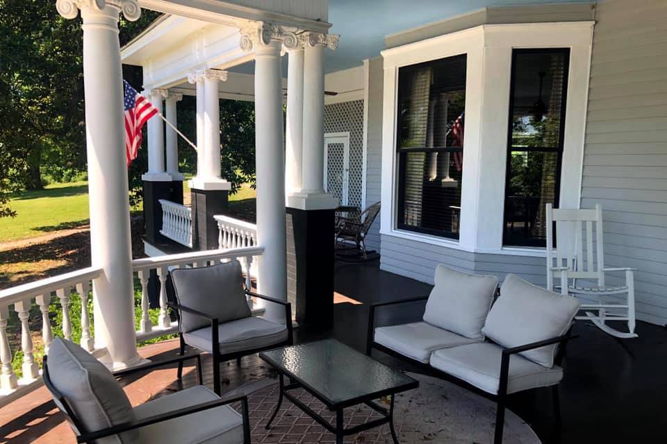 Spacious front porch