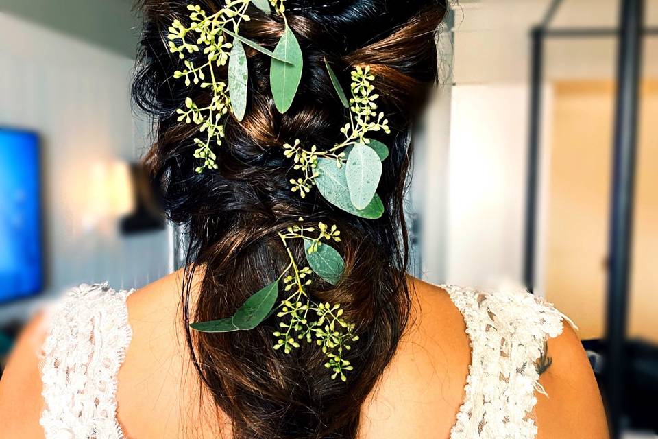 Braided bridal updo