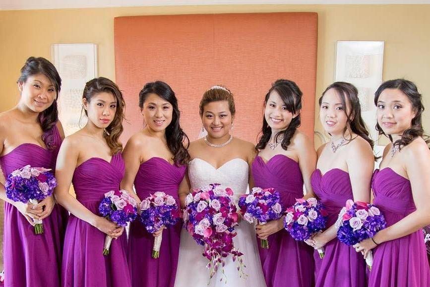 Asian wedding party