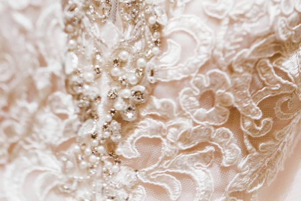Closeup of gown