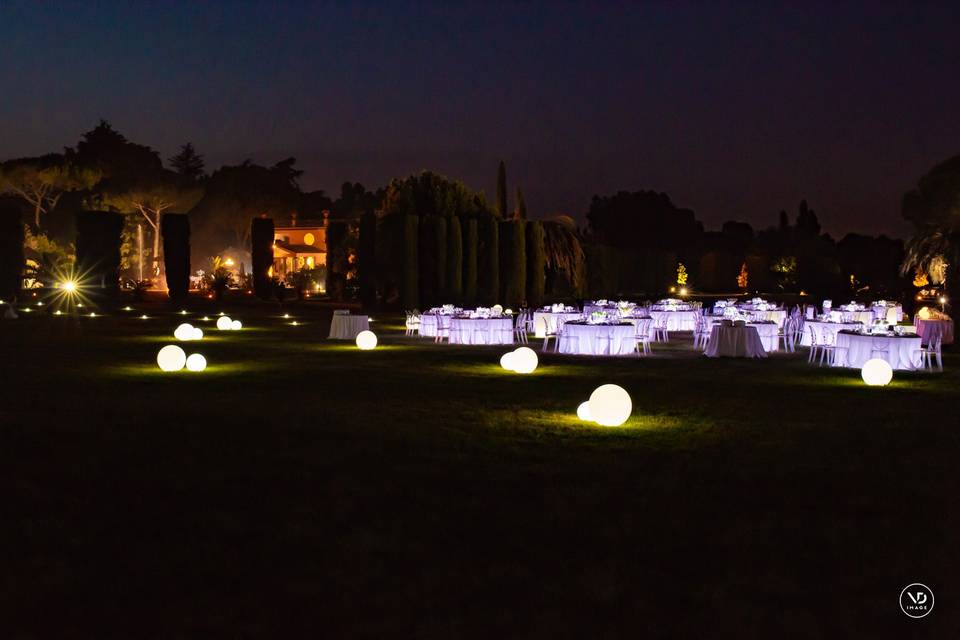 Tables with light