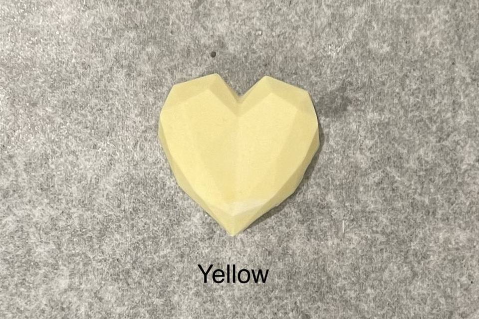 Yellow Geode Heart