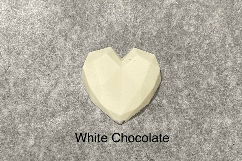 White Chocolate Geode Heart