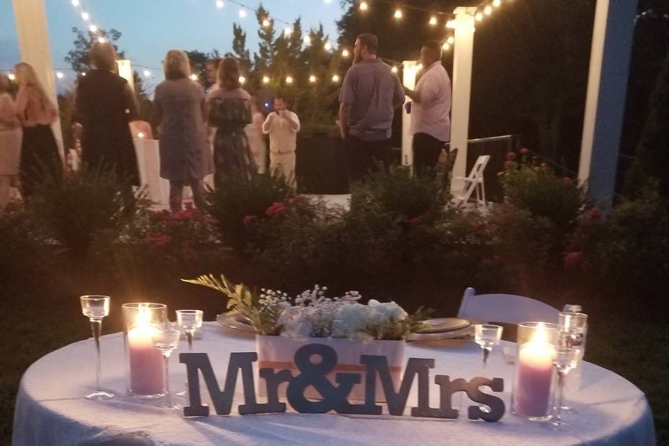 Table setting for the couple