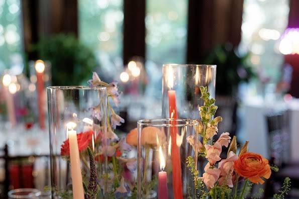 Colorful Candle Centerpiece