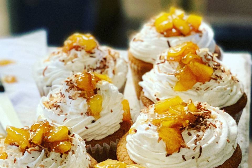 Coconut mango cupcakes