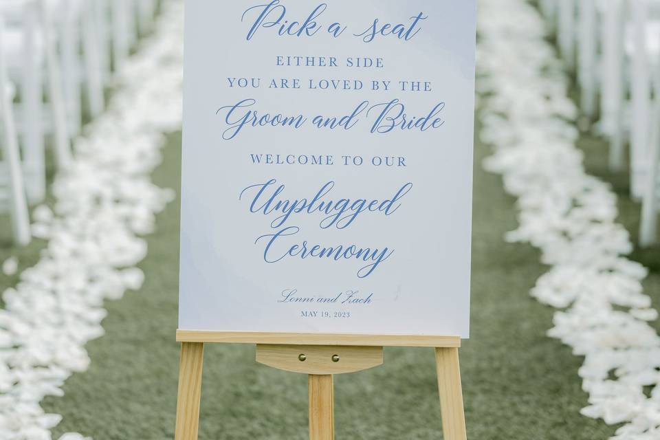 Pick a Seat Sign