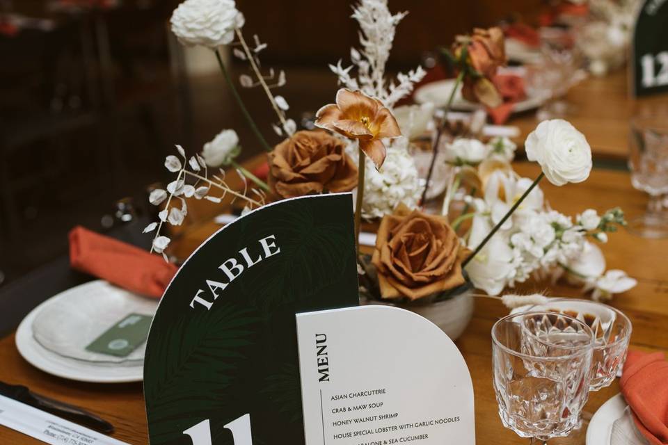 Custom table numbers